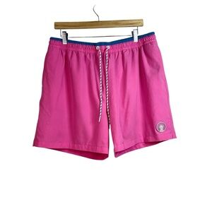 Chubbies Mens The Avalons 5.5" Swim Trunks Size XL Pink Blue Vacation Beach